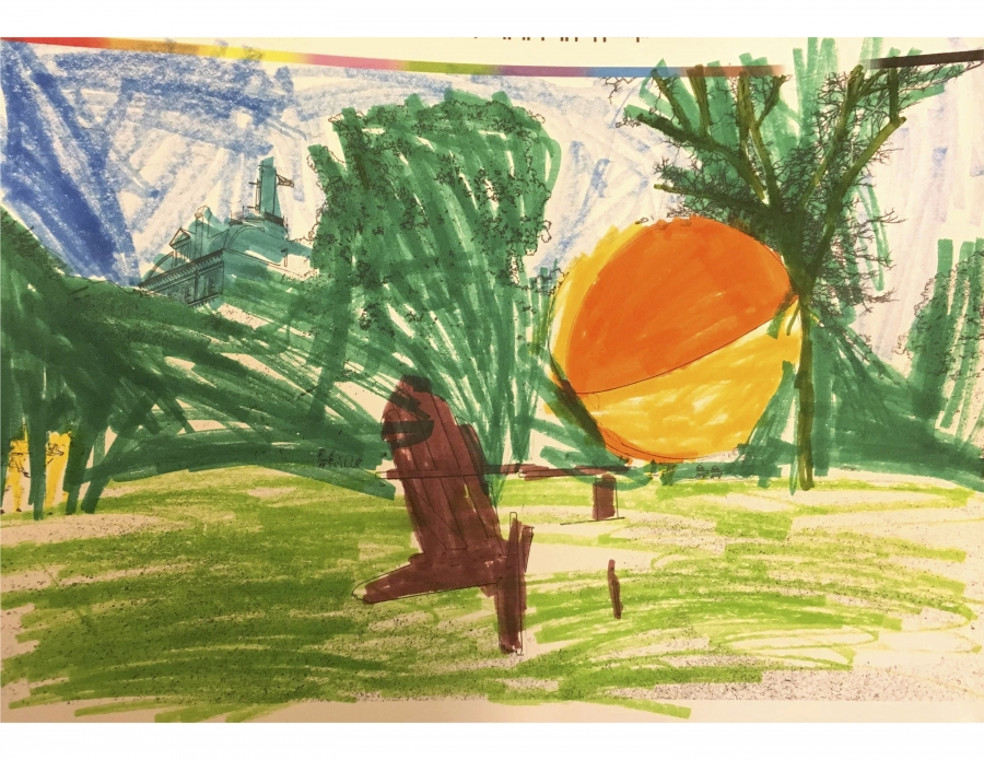 colored image of Parrish Beach
